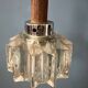 Small Mid-Century crystal glass pendant light
