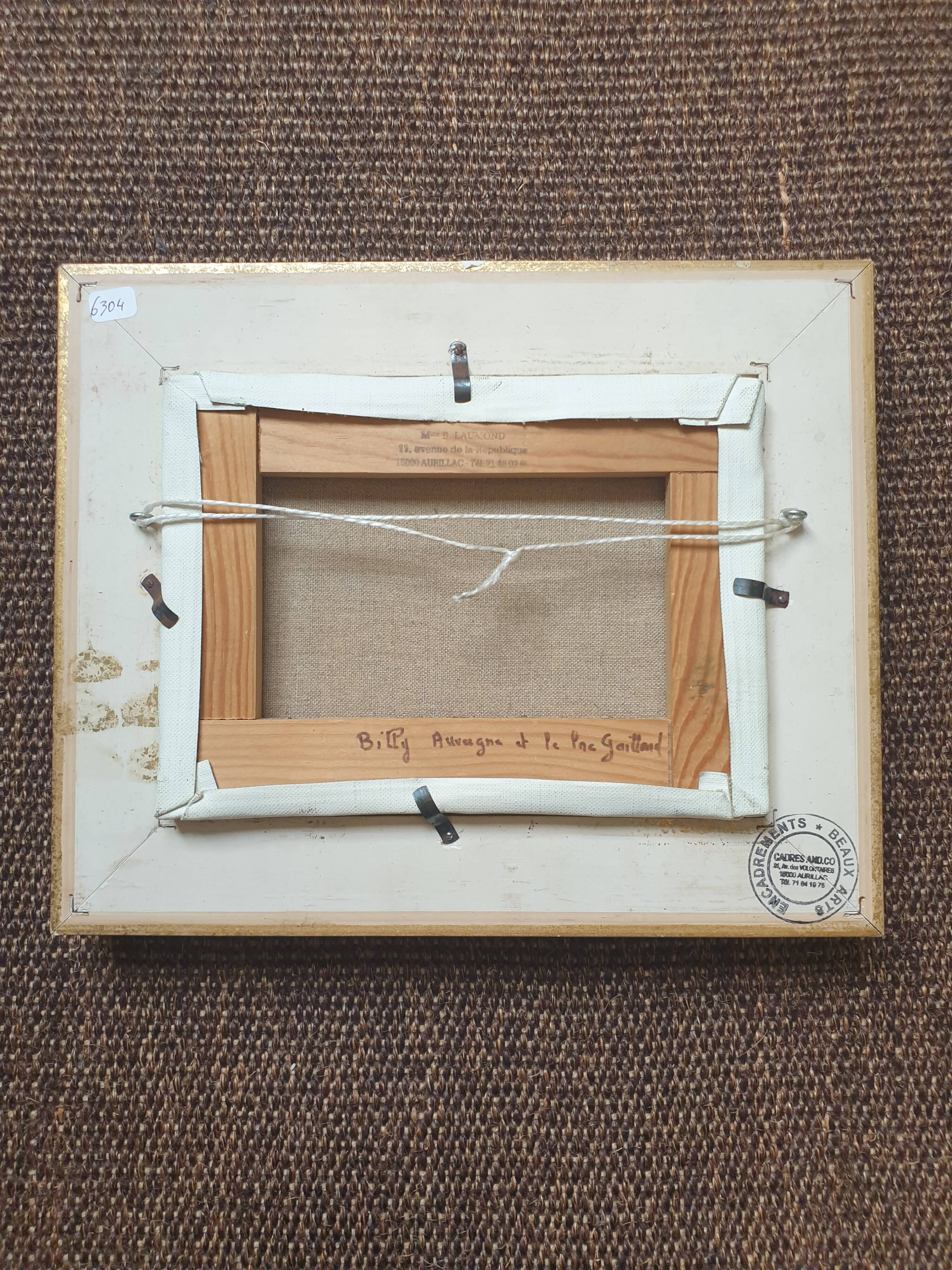 Landscape painting with frame