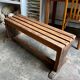 Wooden slatted bench ☐ 97 x 40 cm