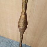 Brutalist gilded wrought iron floor lamp base 1970