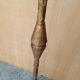 Brutalist gilded wrought iron floor lamp base 1970