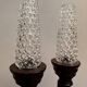 Brutalist turned wood candlesticks from the 60s