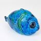 Blue enamelled fish sculpture Rimini by Aldo Londi Bitossi, Italy, 1950s