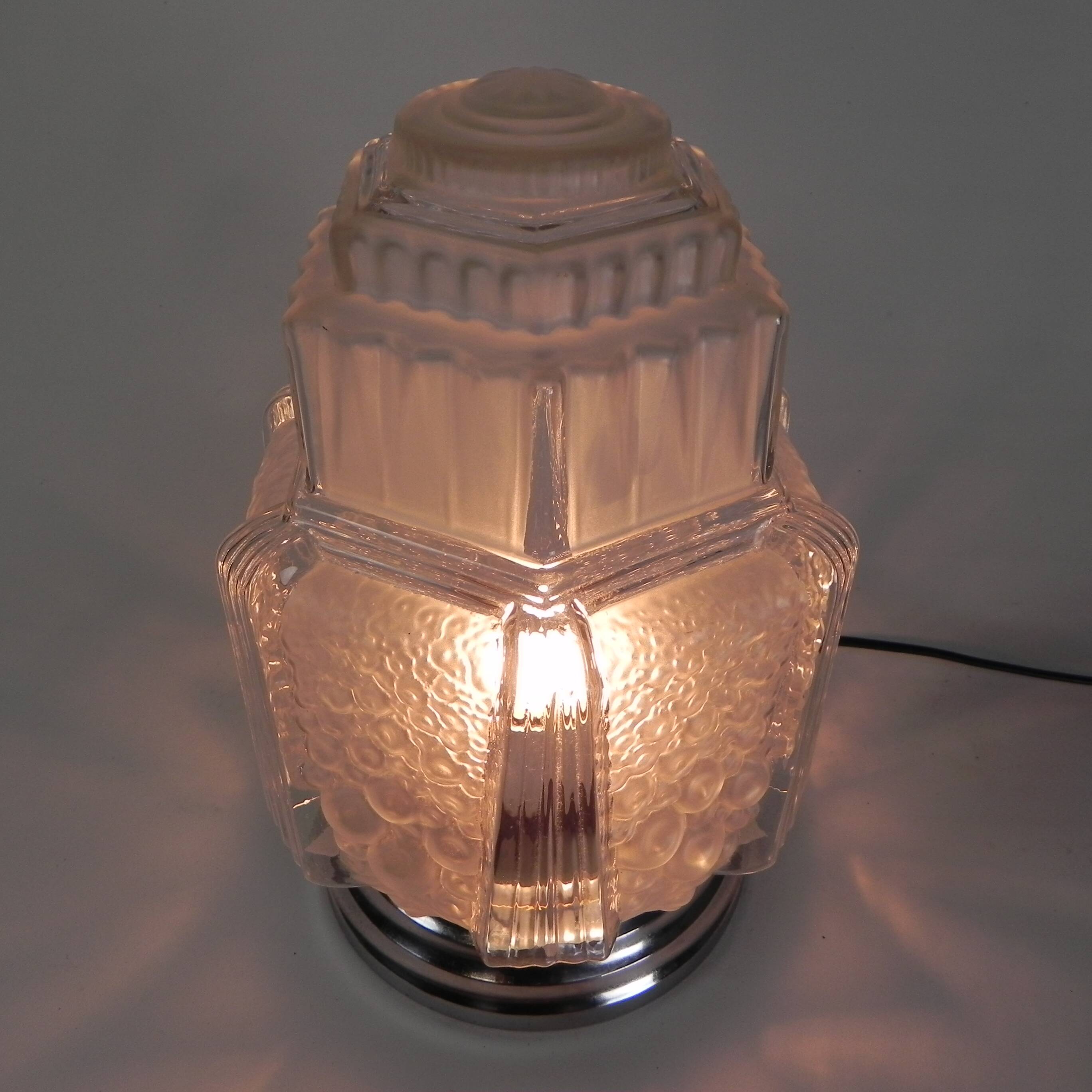 Art Deco ceiling light, skyscraper model, Muller Frères by Francis Hubert, 1930s