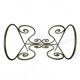 Vintage wrought iron magazine rack – handcrafted scrolls –