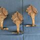 Bronze coat hook, Art Deco palmette decoration, 20th century – 3 available