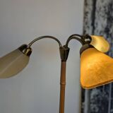 Bamboo and brass floor lamp