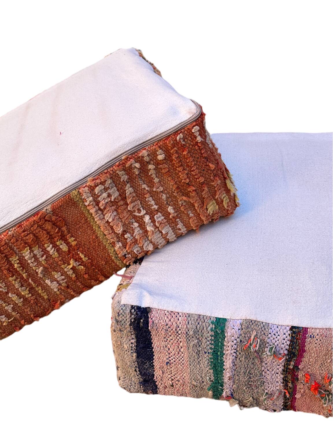 Pair of Moroccan poufs