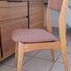6 original Scandinavian chairs in light solid wood