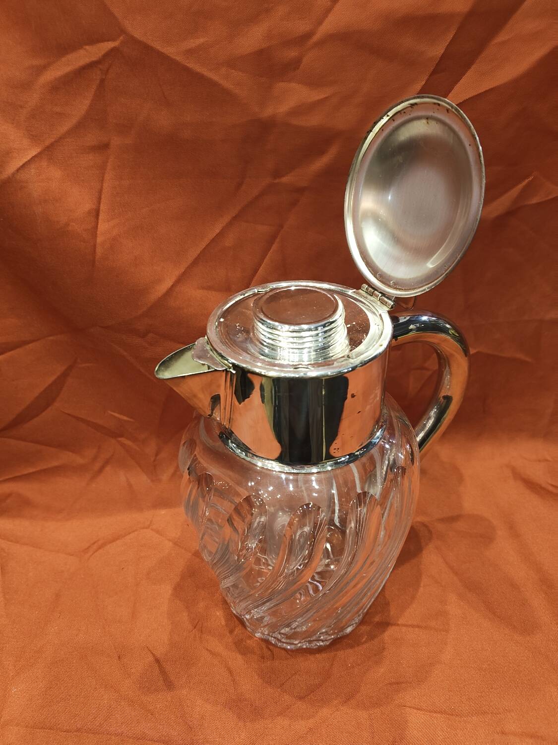 Carafe for orangeade, glass and crystal