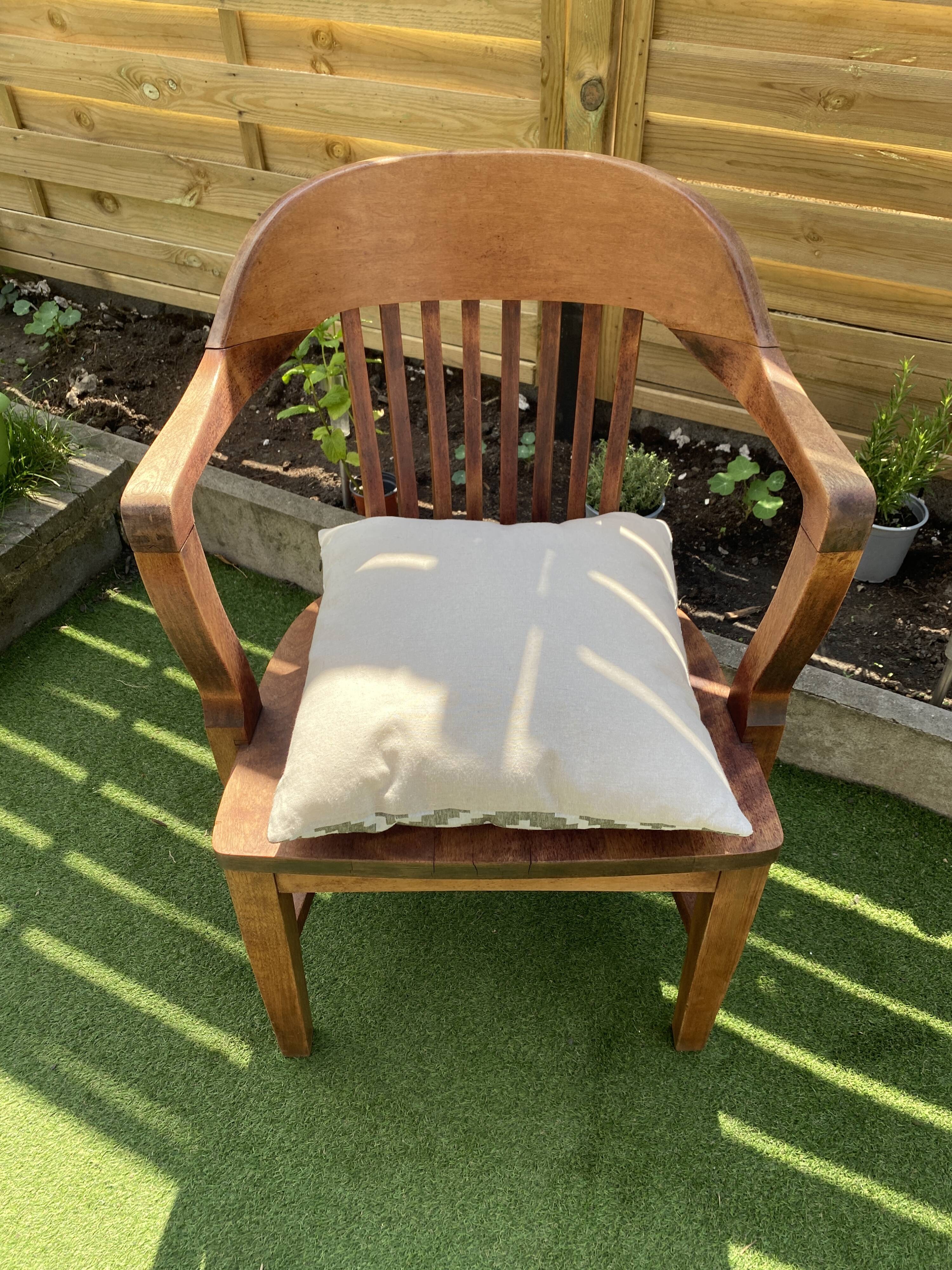 Exotic wood armchair