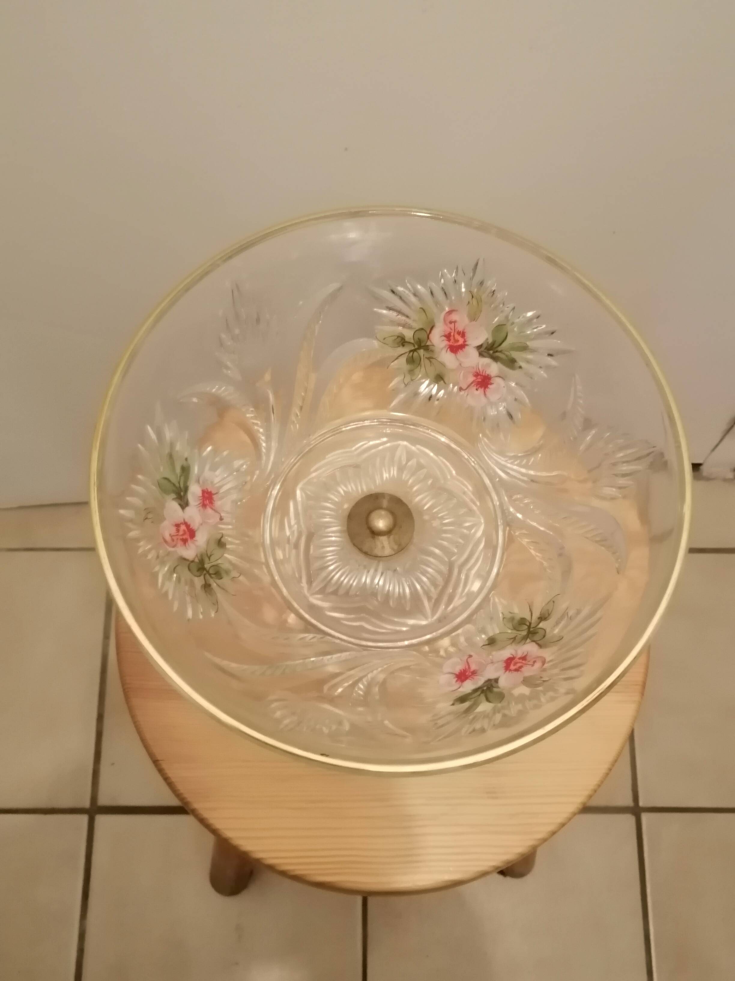 Vintage glass fruit bowl