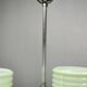 Art Deco Green Opaline Glass Chandelier, Czechoslovakia 1930s