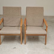Pair of grey armchairs by Jiri Jiroutek for Intérier Praha