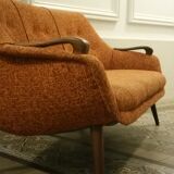 Sofa Orange organic Danish 50s/60s