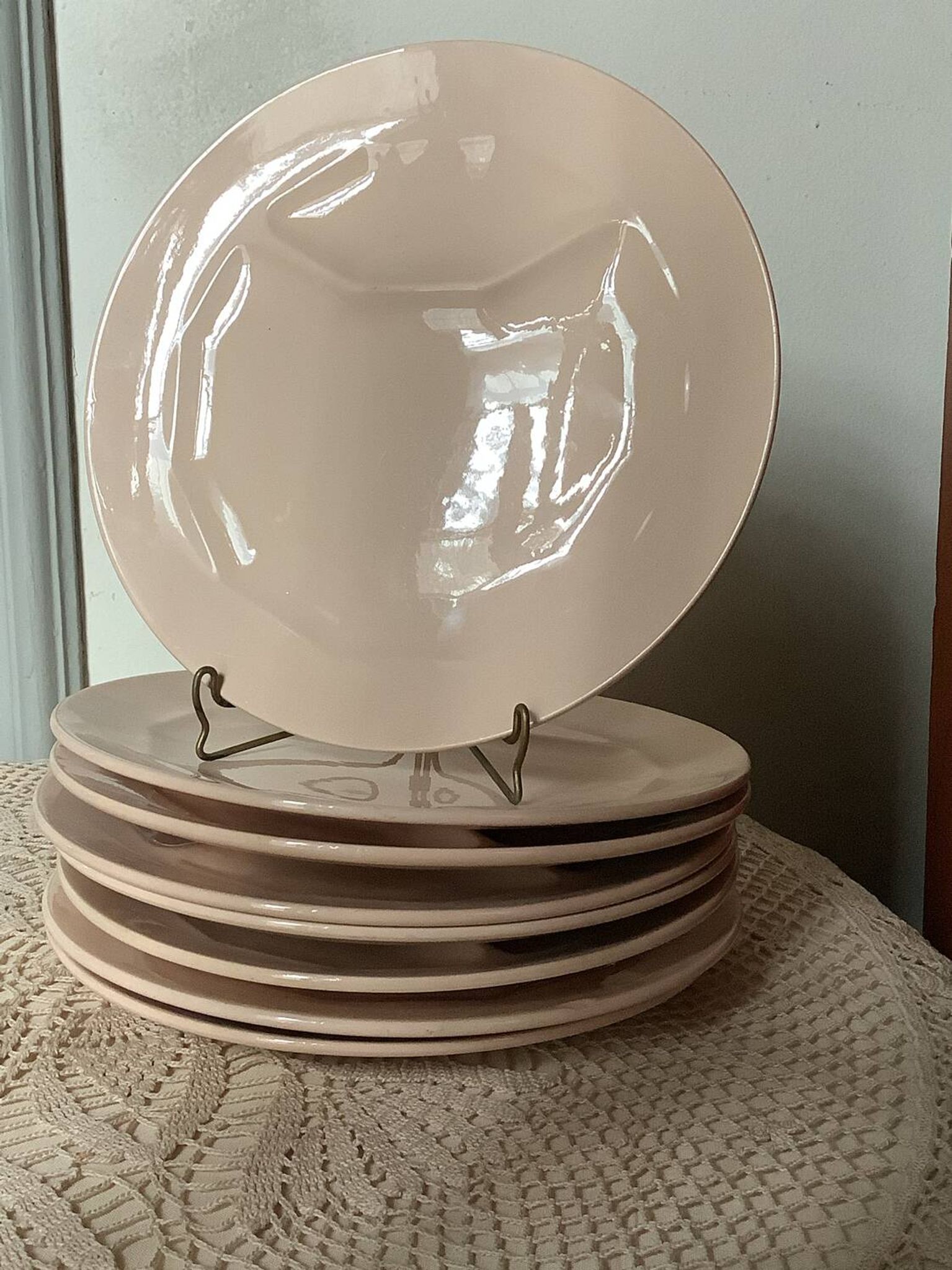 8 assiettes à Asperges Sarreguemines Digoin