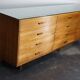 Armoire ou comptoir de mercerie en noyer espagnol vintage, années 1960