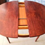 Table extensible 'papillon' années 60 placage palissandre