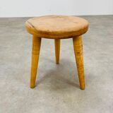 Vintage wooden tripod stool