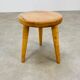 Tabouret tripode bois vintage