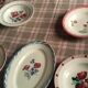 Lot 6 hollow plates and 1 oval dish Digoin Sarreguemines