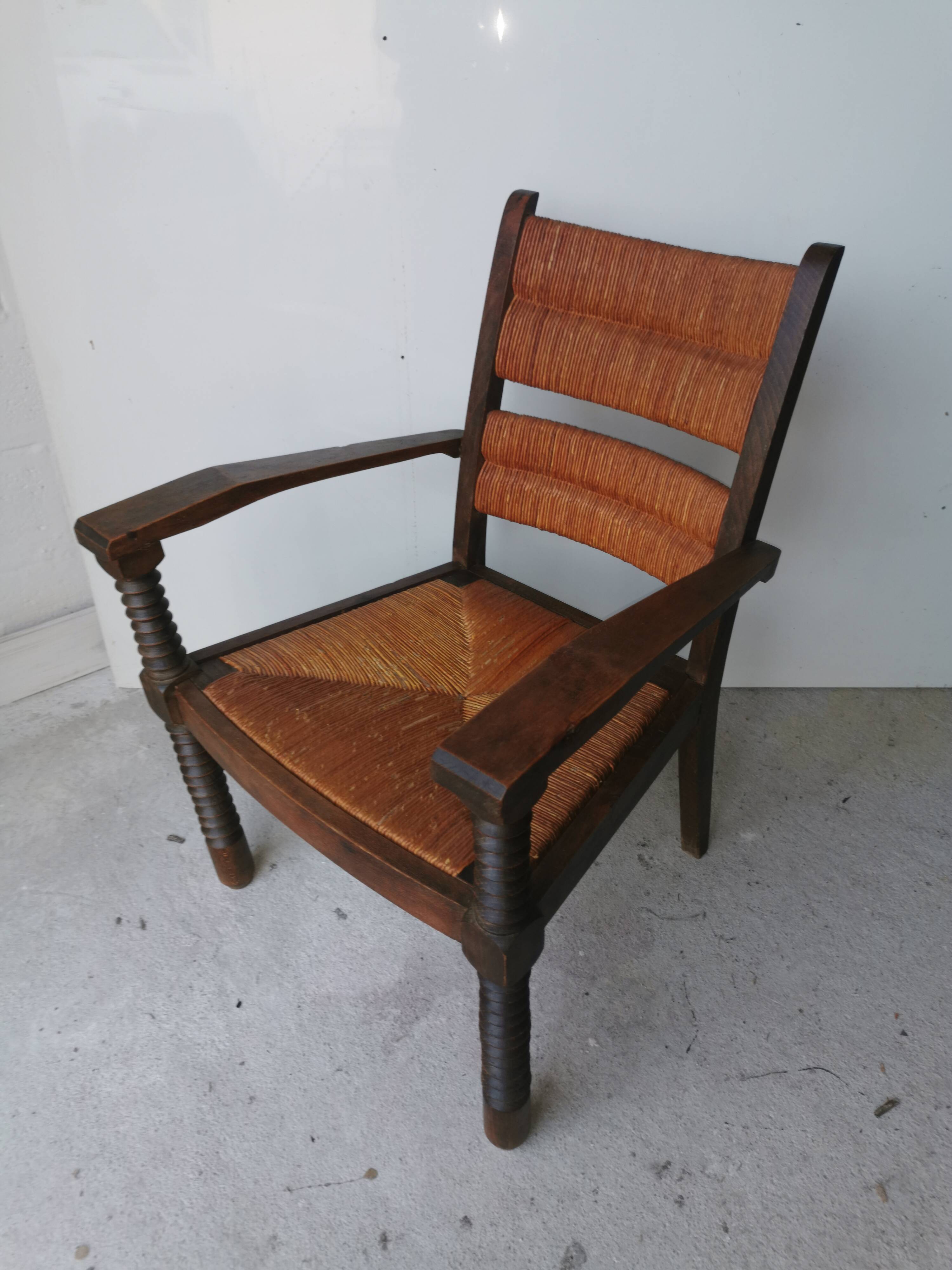 Vintage brutalist armchair