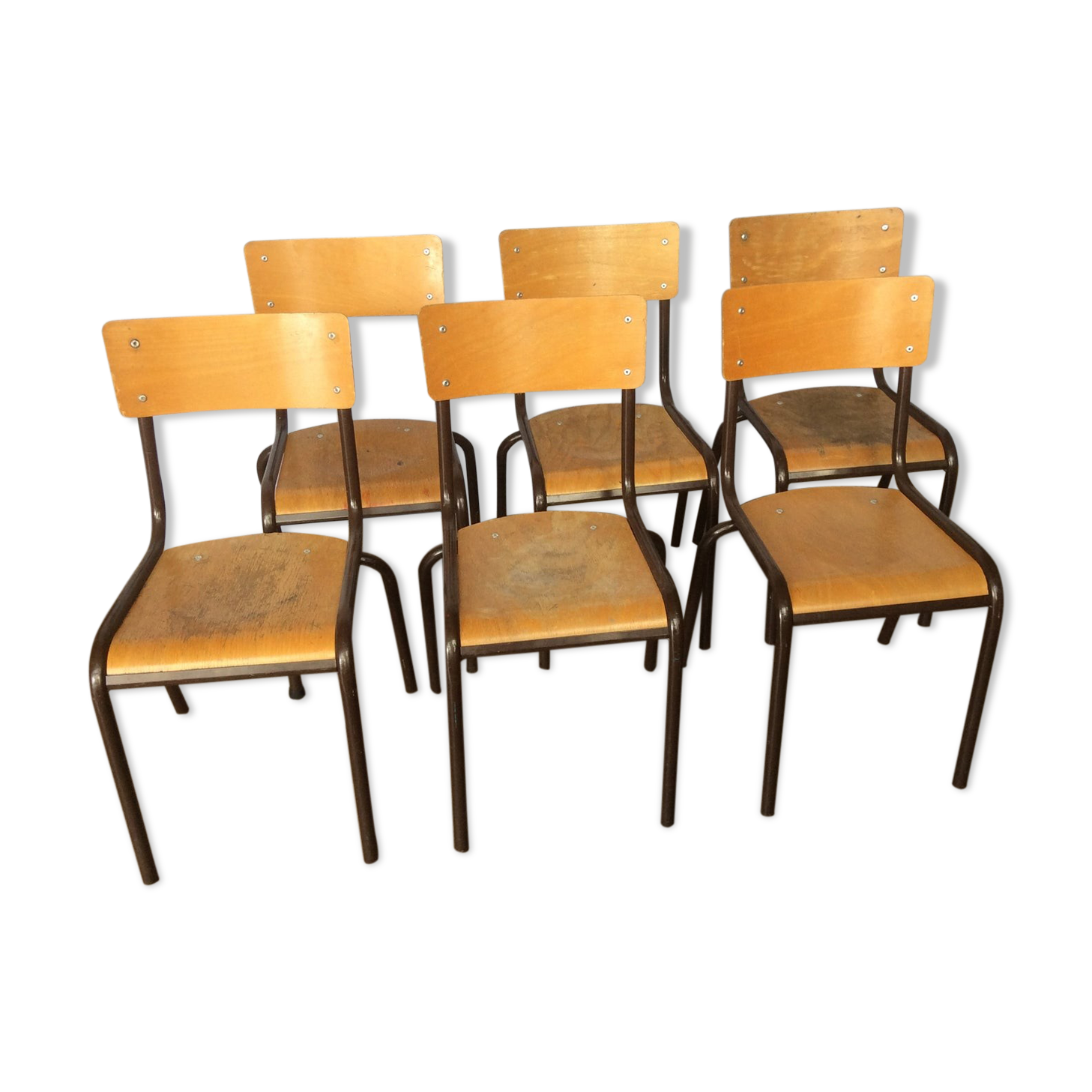 Chaises industrielles collectivités Mullca Delagrave tube & bois
