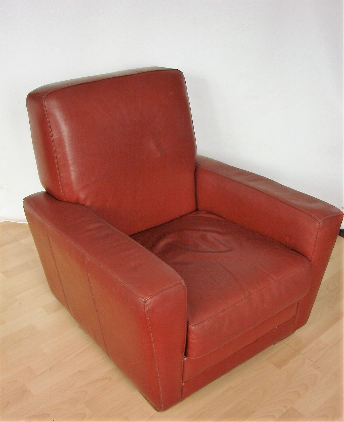 Art deco leather armchair, 1960s
