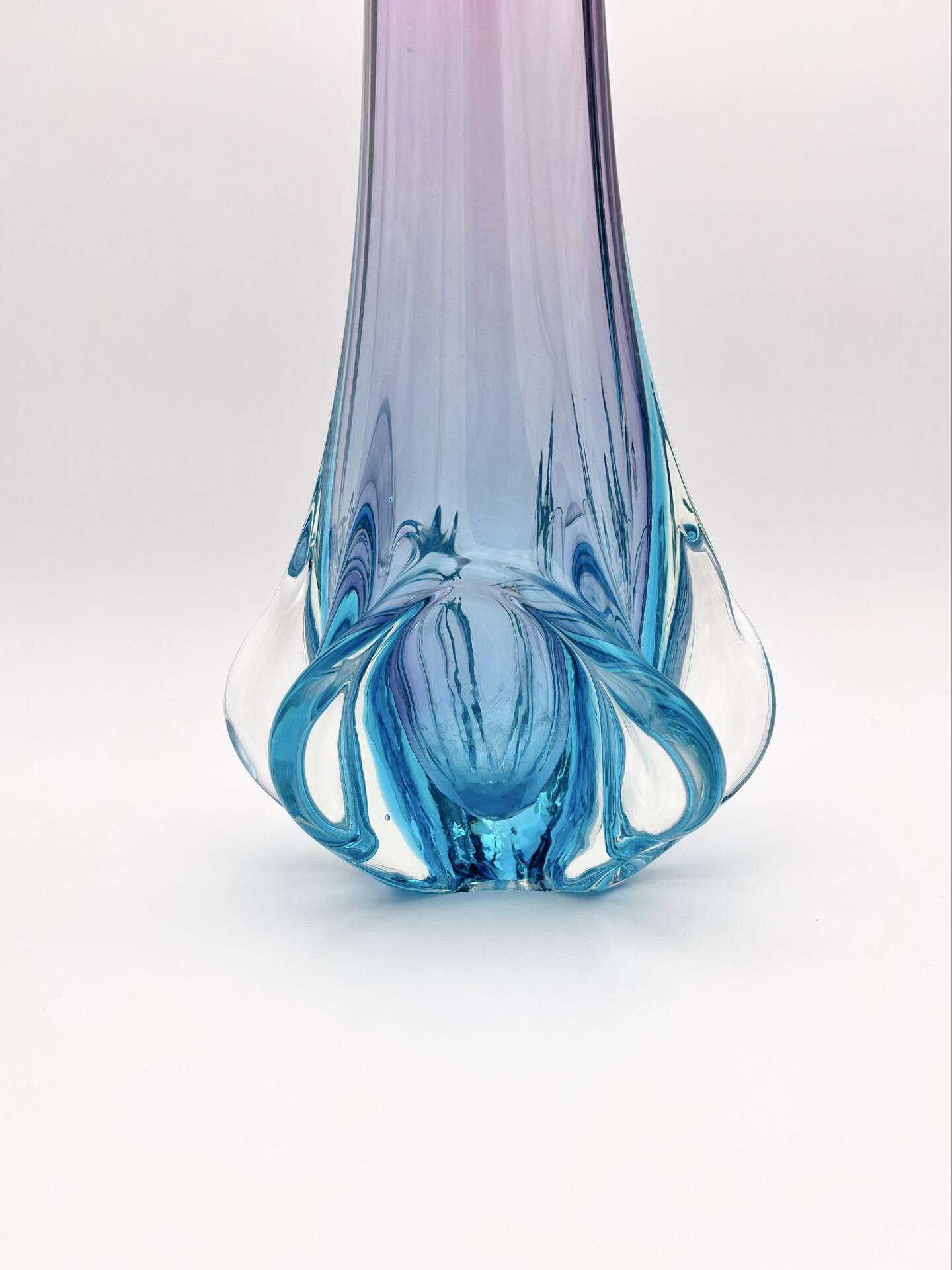 Giant Murano Vase Fratelli Toso Sommerso Gradient 51cm 4.2kg 60s 70s