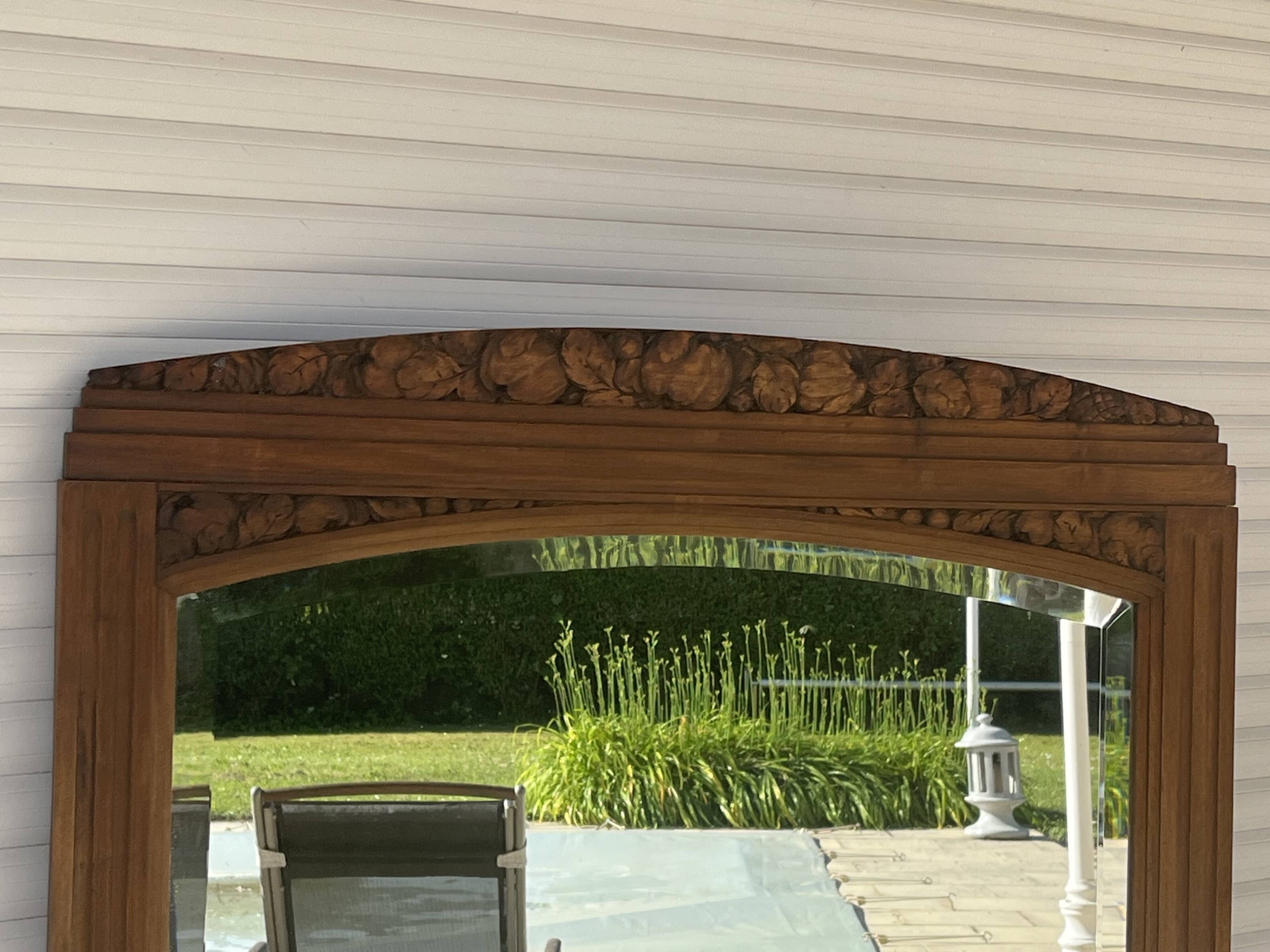 Art Deco wooden mirror