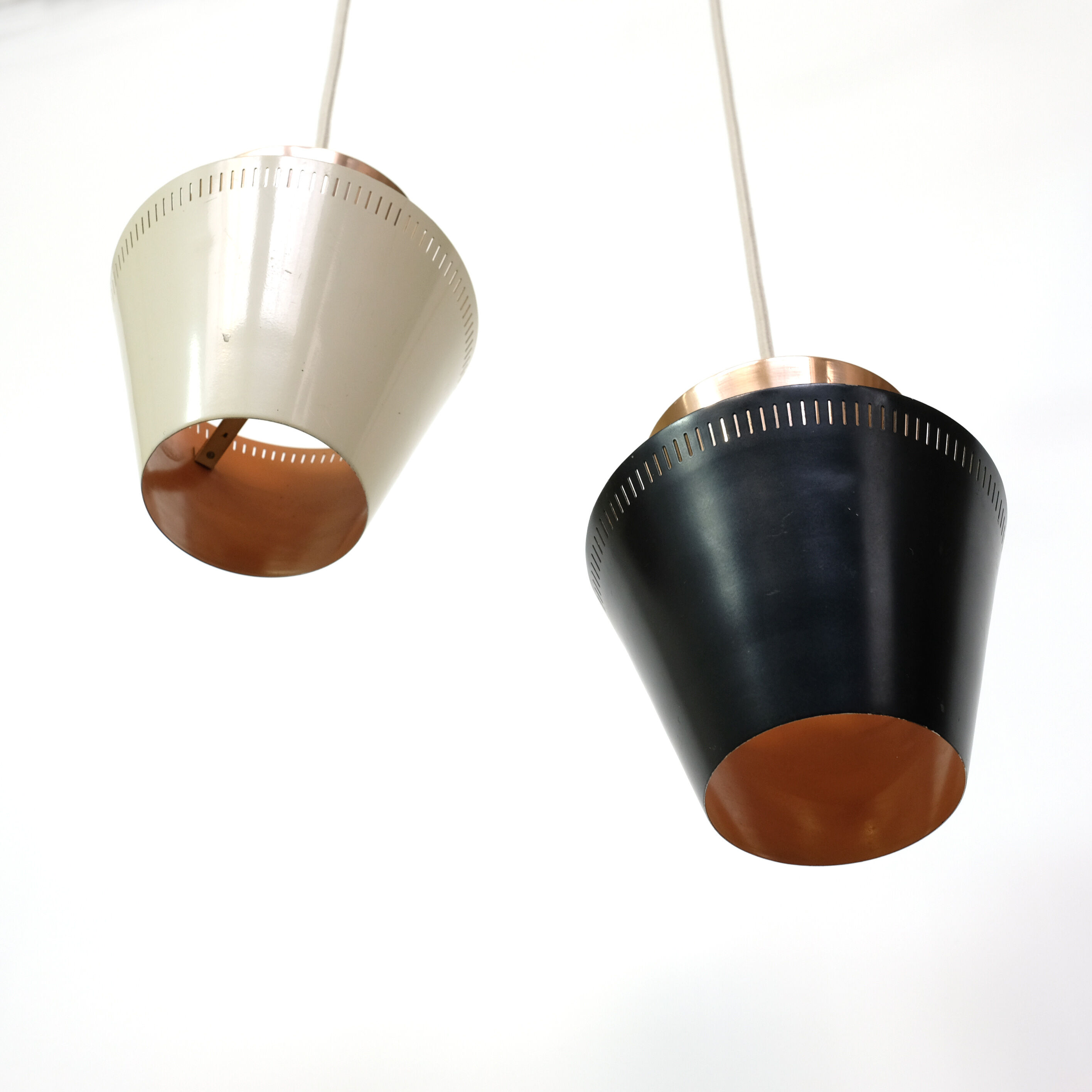 Two-light pendant light of Svend Aage Holm Sorensen, 1950s