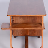 Art deco walnut writing desk designed by Jindrich Halabala, Czechia, 1920s