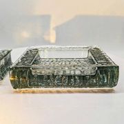 1970s very Rare Set of 3 Book shaped Ashtrays in Murano Glass by Antonio Im