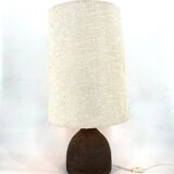 Large 1960s Ceramic Table lamp or floor lamp With Original Fabric Shade Fro