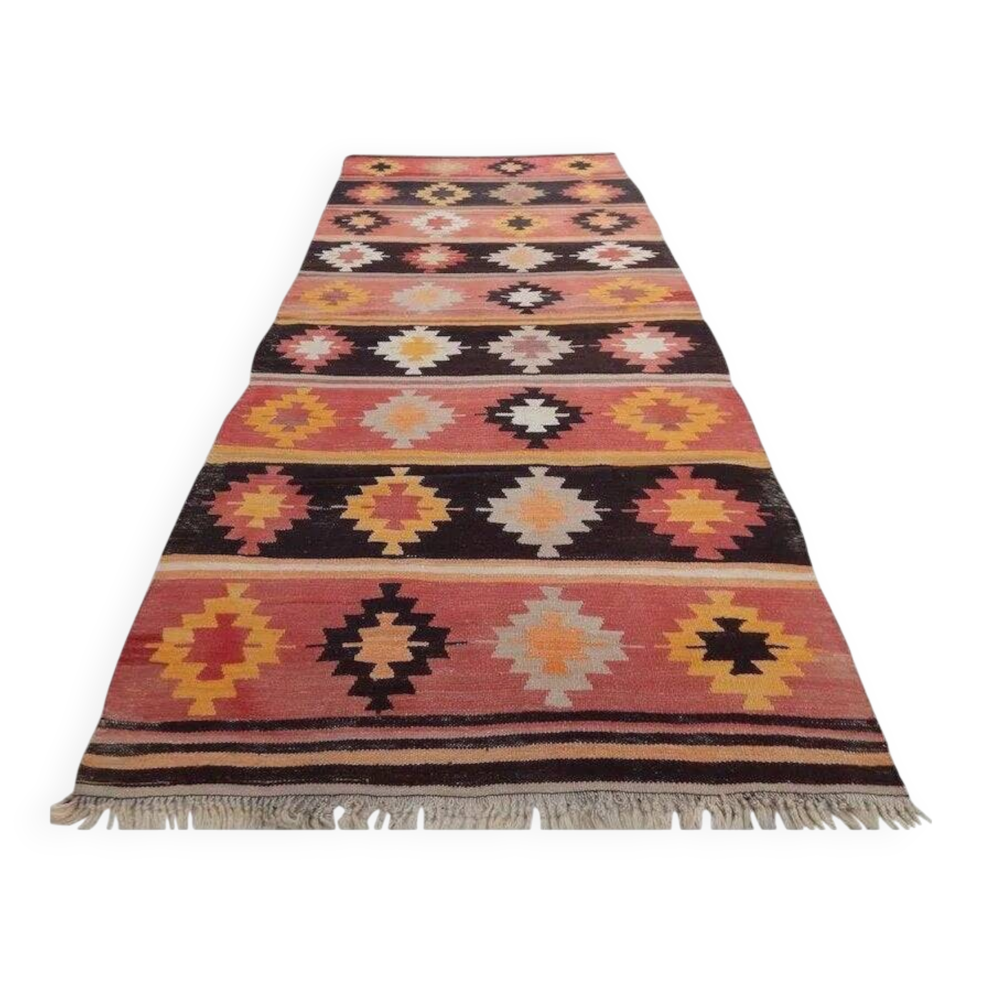 Vintage Turkish hallway rug 128x285 cm