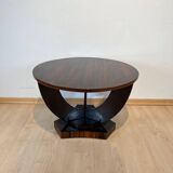 Art Deco Round Side Table in Rosewood Veneer, France, 1930s