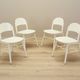 Ensemble de quatre chaises en hêtre, design italien, années 1970, production : Italie