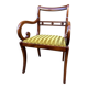 English-style office chair with a cross in mahogany.