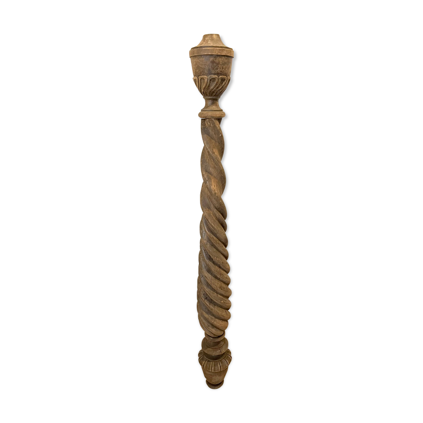 Carved wooden column 123 cm from the xix