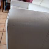 White leather sofa