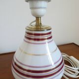 Vintage 1960s pear-shaped opaline lamp base