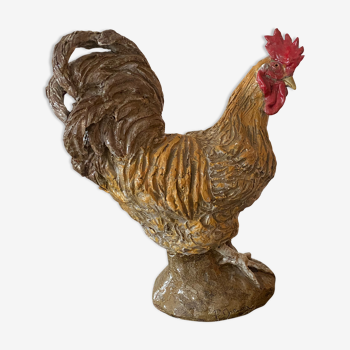 Handmade glazed ceramic rooster