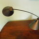 Table lamp, tiltable and adjustable, grey metal