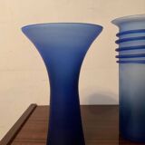 Trio of vintage glass paste vases from the 70s