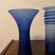 Trio of vintage glass paste vases from the 70s