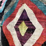 Moroccan Berber carpet Kilim Boucherouite 2.41x1.39m