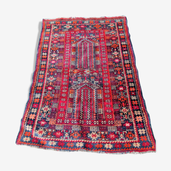 Ancien tapis oriental de prière - 132 x 92cm