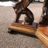 Renaissance-style dining table in solid wood