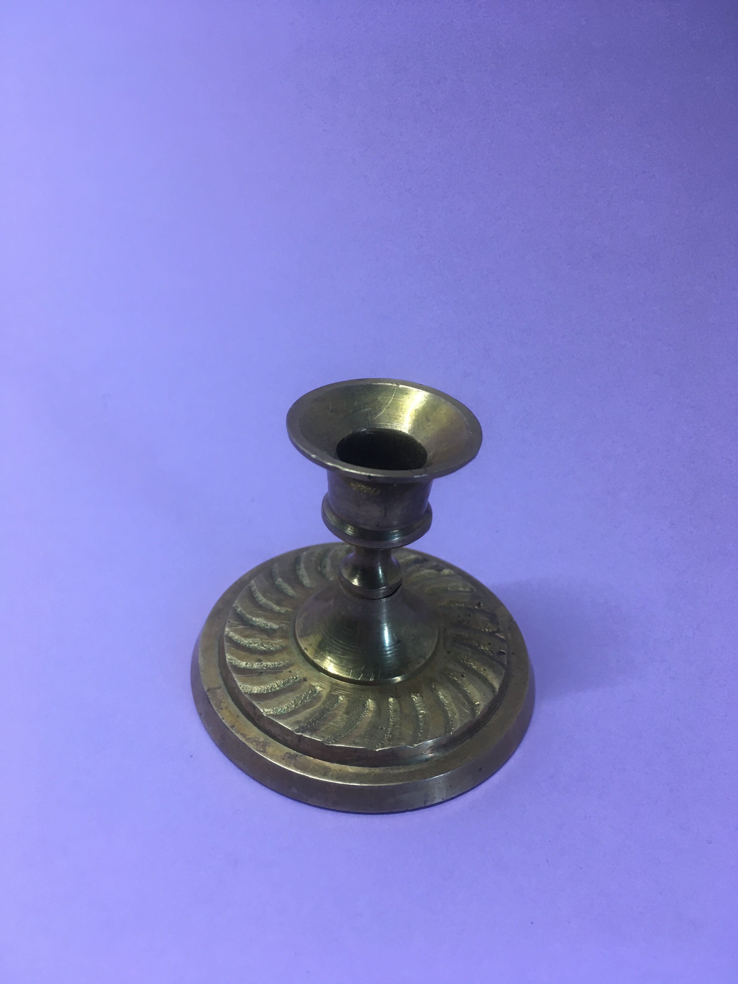 Brass candle holder for fine candle