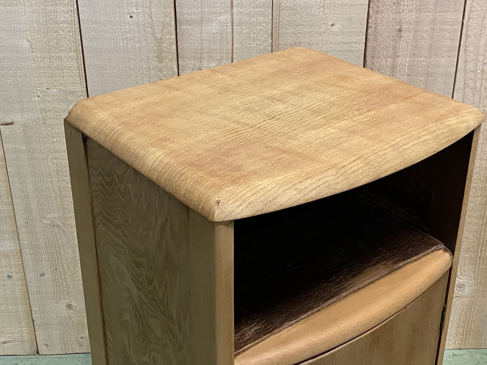 Bedsides pair in blond oak 1960